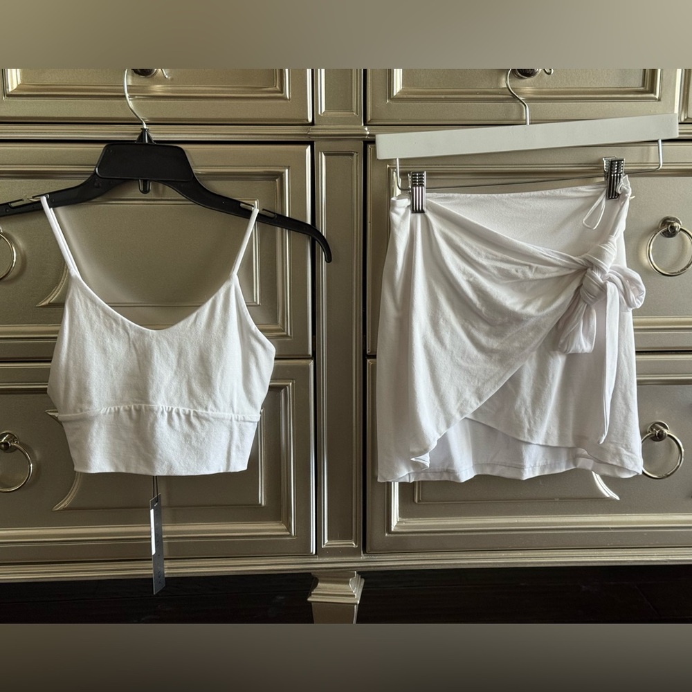 Indah White Mini Dress Set